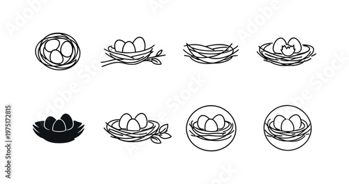 New Leaves Whisper. Set lettering. 4 harmonious lettering variations of the same emblematic concept, each with