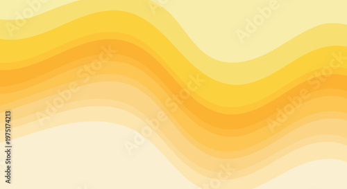 Abstract flowing waves of warm yellow and orange hues create a gentle gradient background