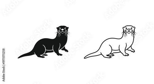 Otters: Cute Aquatic Mammals Guide Vector