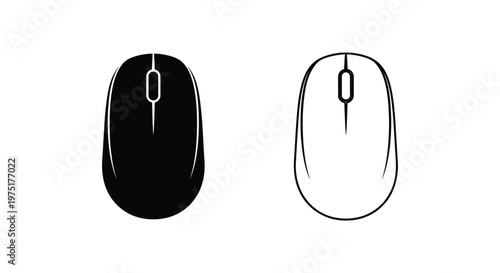 Wireless Mouse Designs: Sleek Minimalist Mouse Vector