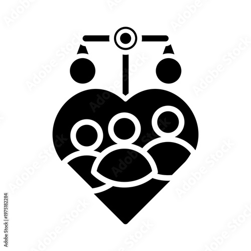 Social Justice icon with glyph style