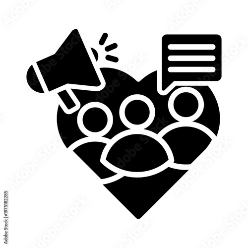 Public Relations icon with glyph style