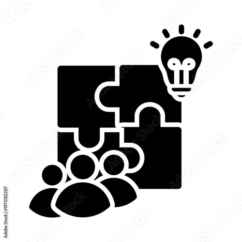 Solutions icon with glyph style