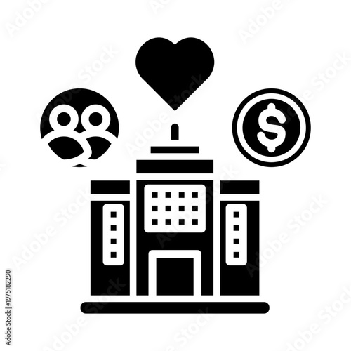 Resources icon with glyph style