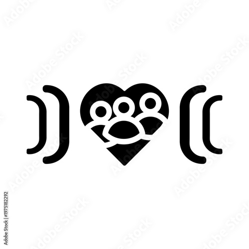 Social Impact icon with glyph style