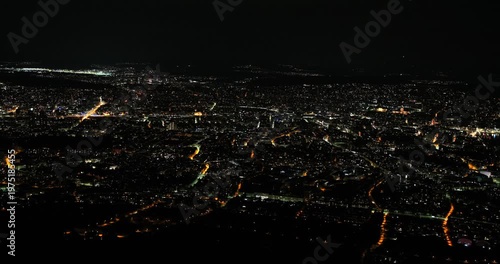 Zurich city night skyline lights urban landscape Switzerland