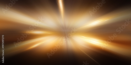Abstract golden light burst background creates a luxurious and radiant atmosphere, where glowing golden beams spread dynamically, symbolizing success, innovation, and premium quality, making it ideal 