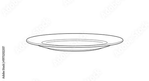 Empty White Plate, Simple Dinnerware, Clean Tableware, Minimalist Kitchenware, Food Presentation