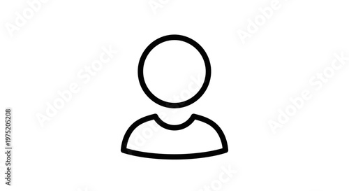 Simple Line Drawing of Human Person.