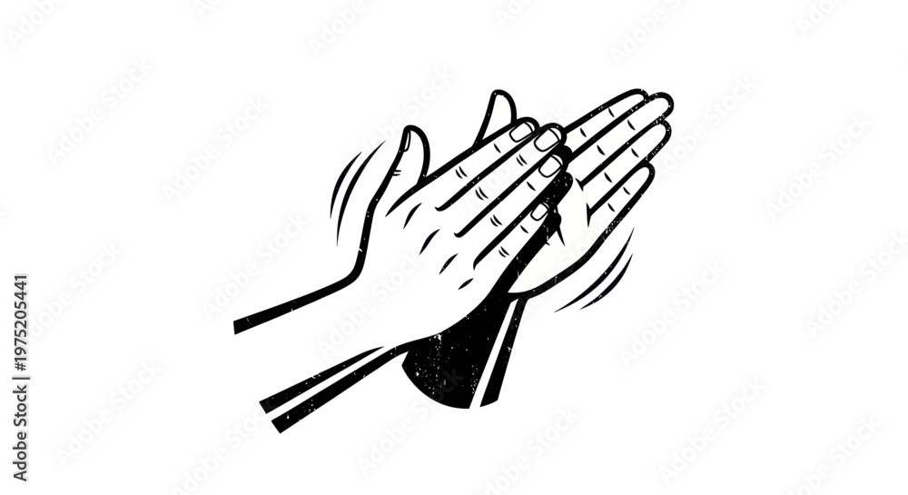 Obraz premium Clapping Hands Illustration