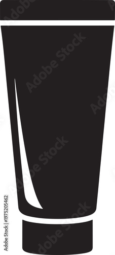 Blank cosmetic tube icon for skincare product packaging with cosmetic