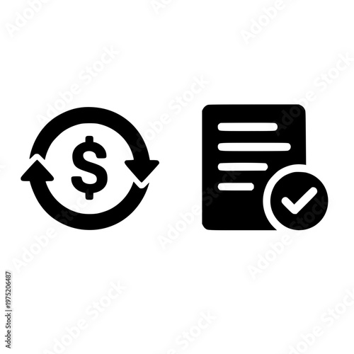 Recurring revenue success concept with dollar sign and checklist approval