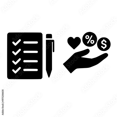 Hand selecting customer loyalty program with discount and savings benefits