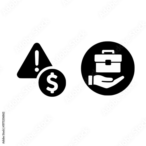 Confused financial decision with dollar sign and car purchase dilemma illustration