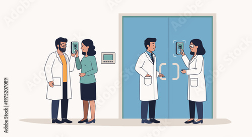 Medical professionals providing patient care and preparing for procedures in a modern hospital, highlighting healthcare services and technology.