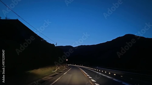 ドライブ映像　 国道19号　　長野県木曽郡大桑村　日本