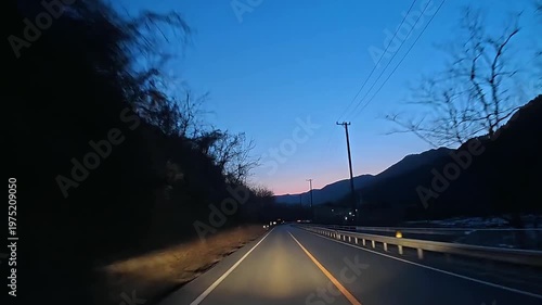 ドライブ映像　 国道19号　長野県木曽郡大桑村　日本