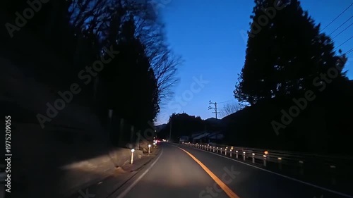 ドライブ映像　 国道19号　長野県木曽郡大桑村　日本
