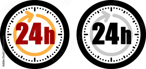 24時間配送アイコン（24h Express Delivery Icon）
