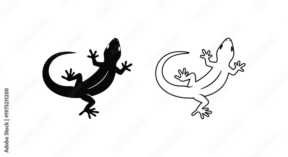 Obraz premium Lizards Coiled and Climbing: Nature’s Graceful Reptiles Vector