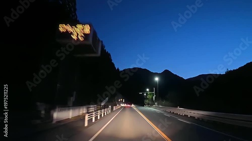 ドライブ映像　 国道19号　長野県木曽郡南木曽町　日本