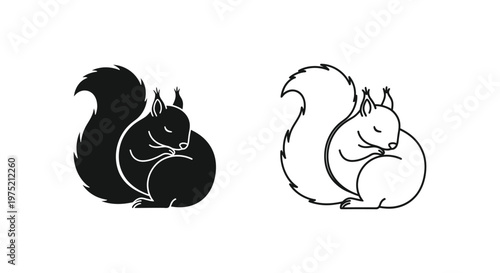 Adorable Squirrel Illustrations for Design Vector