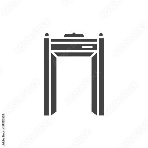 Essential security checkpoint metal detector archway, a crucial device for public safety and access control, depicted as a clear illustrative icon for security infrastructure