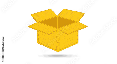 Open Cardboard Box - Illustration