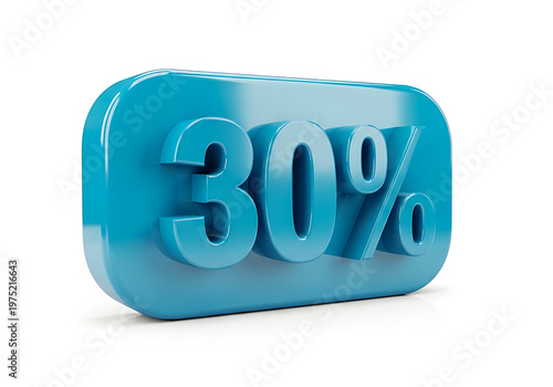 Discount Percentage Sign in Modern Minimalist Style with Calm Mood isolated on White Background