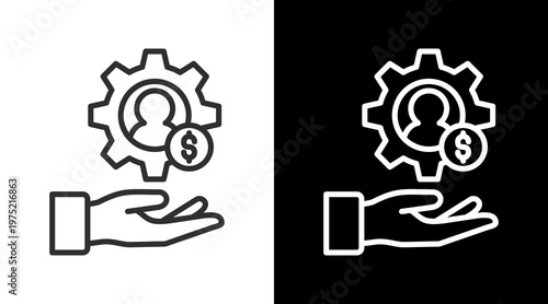 Resources White Icon Set Vector 