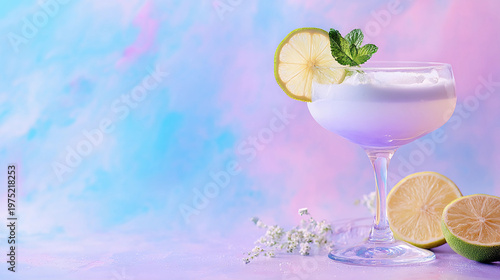cocktail with lime and mint