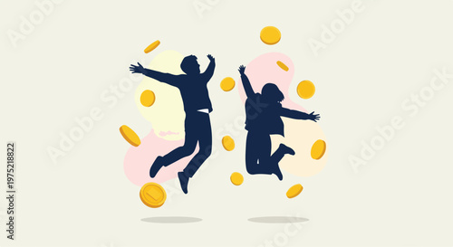People jumping for joy celebrating success