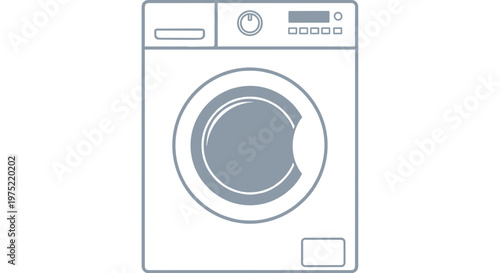 Washing Machine Front View.