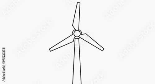 Wind Turbine Line Drawing Energy.