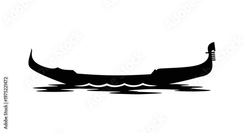 Traditional Venetian Gondola Watercraft.