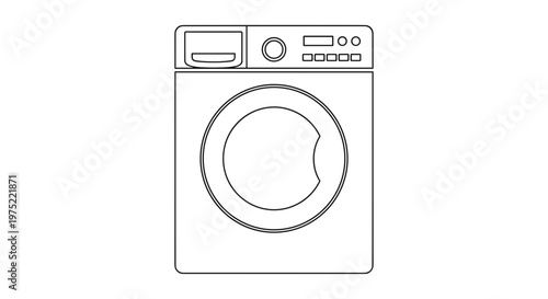 Washing Machine Front View 1.