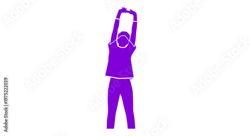 Woman in purple yoga pose.