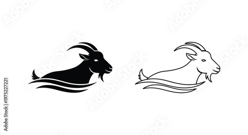 Aries Zodiac Symbol & Ram Illustrations Vector