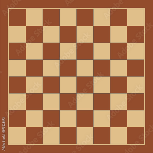 チェスを指すチェス盤のシンプルなイラスト