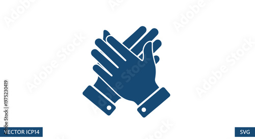 Clapping Hands Icon, Applause Symbol, Celebration, Agreement, Recognition, Support