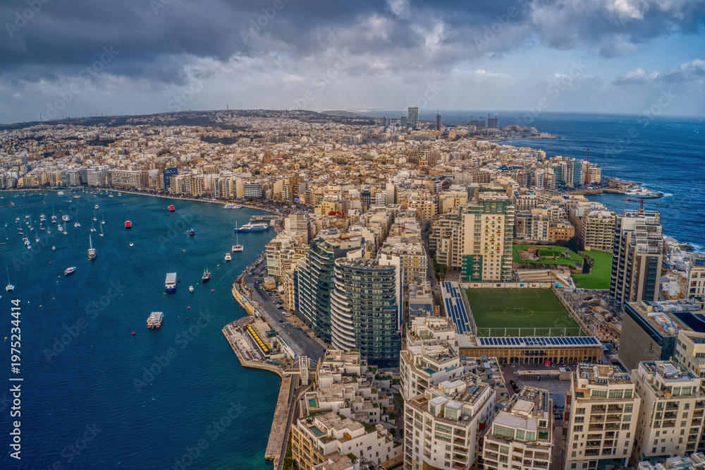 Fototapeta premium Aerial View of Sliema, Malta