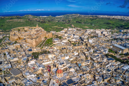 Картината върху платно Aerial View of Victoria Rabat, Malta