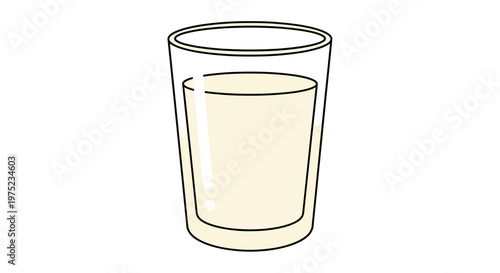 Simple illustration of a glass of milk.