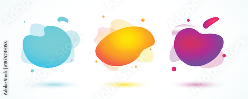 Abstract banners blobs liquid