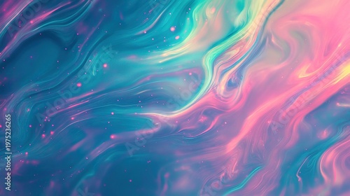 Holographic bokeh green blue and pink abstract background