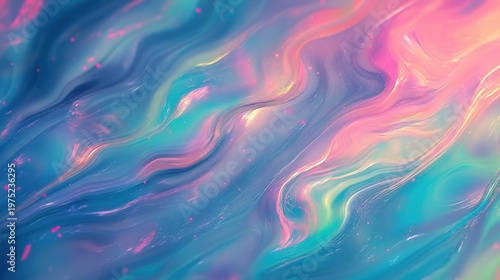 Holographic bokeh green blue and pink abstract background