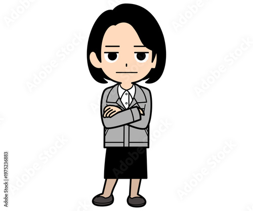 呆れているワンカールボブの事務員の女性