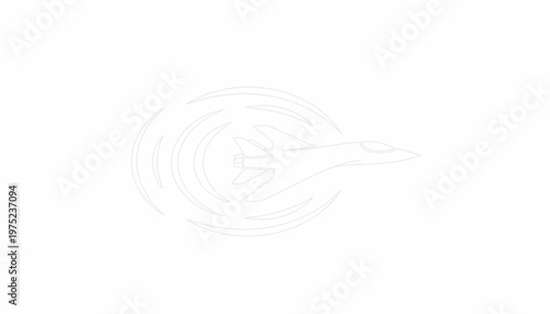 Fast Jet Fighter Aircraft Flying Through Swirling Air Trails, Speed Concept