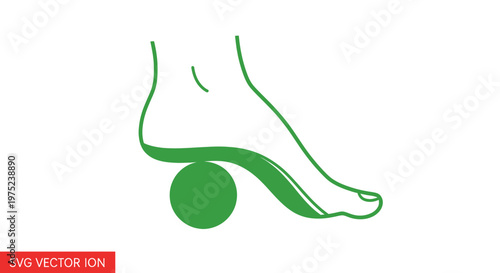 Foot Arch Massage with Ball, Plantar Fasciitis Relief, Health and Wellness Icon