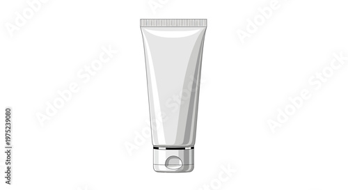 Blank White Cosmetic Tube Mockup for Skincare Cream or Lotion
